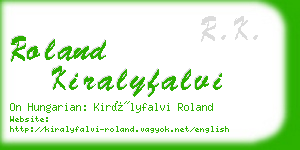 roland kiralyfalvi business card